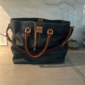Dooney & Bourke Black Pebbled Leather Satchel